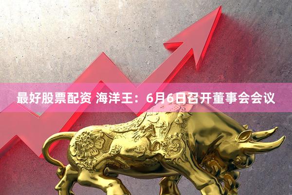 最好股票配资 海洋王：6月6日召开董事会会议